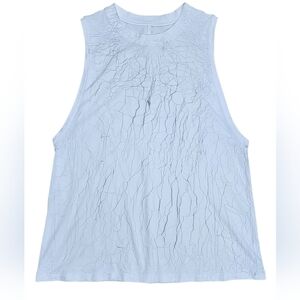 Lululemon All Yours Tank Top Size 8 Thread Dye White Silver Drop